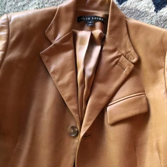 Ralph Lauren black label leather blazer - Picture 3 of 4